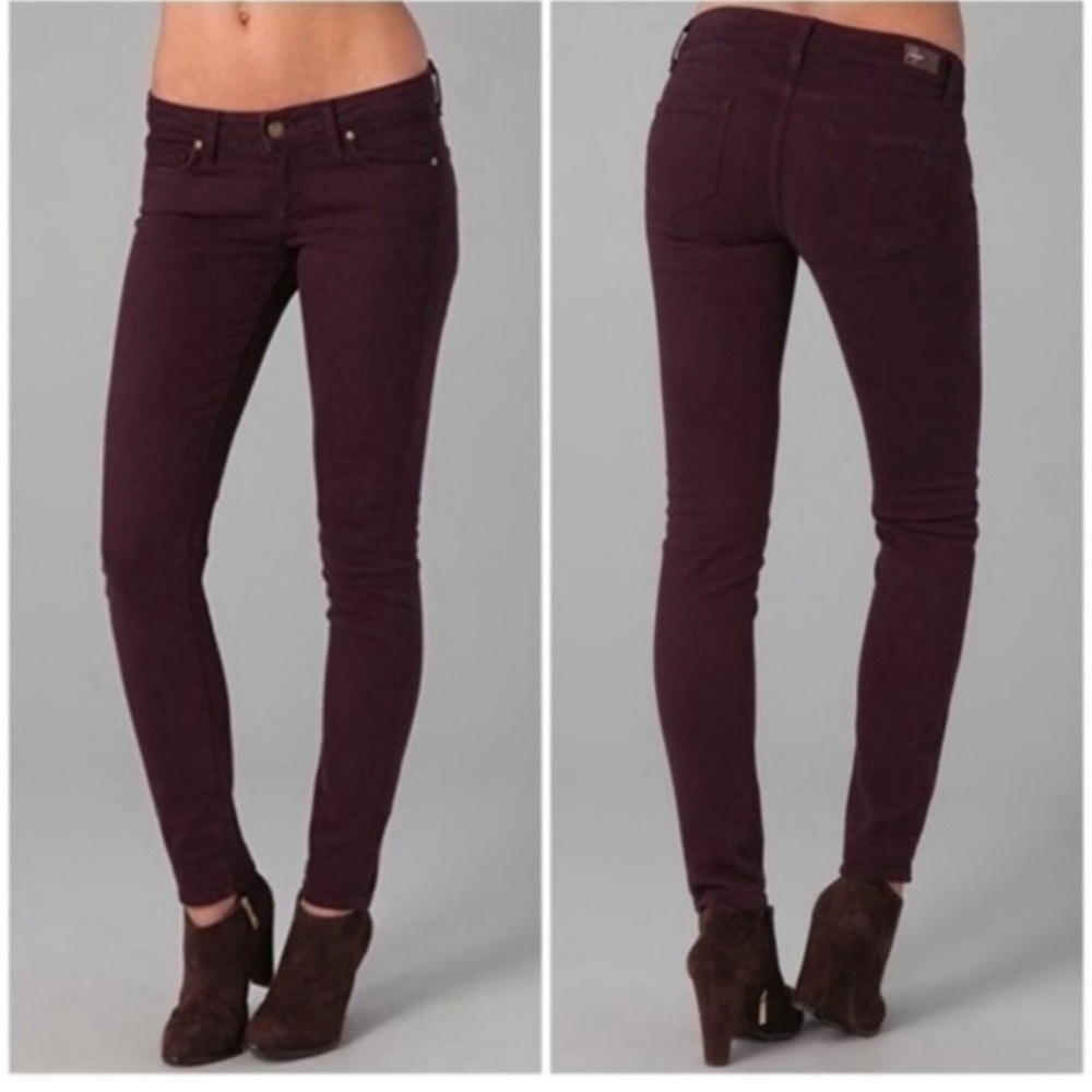 Paige Skyline jeans Plum color
